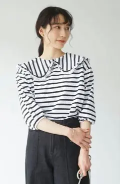 【レイカズンフェバリ】★ボーダー柄★ ビックカラーＴシャツ（フリー）