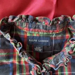 Ralph Lauren チェック柄長袖ワンピース3/3T