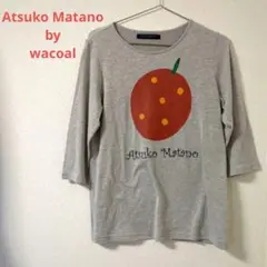 Atsuko Matano by wacoal グレー 7分袖 Tシャツ