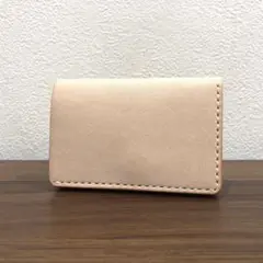 栃木レザー 薄く小さい二つ折り財布 ハンドメイド ヌメ革 メンズ レディース