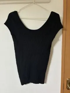 美品DOUBLE STANDARD CLOTHING サマーニット　ブラックのサムネイル