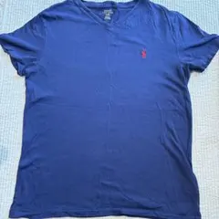 ラルフローレン　Vネック　ネイビー　Tシャツ S