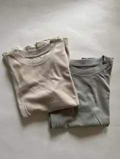 無印良品　スムース編みＴシャツ婦人Ｓ・ライトグリーン
