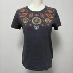 Desigual 半袖 Tシャツ 刺繍 ダークグレーのサムネイル