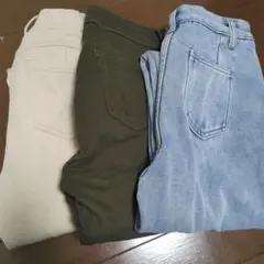 裏ボア デニム パンツ スキニー レギパン ワイドパンツ