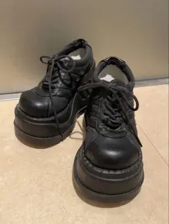 新品未使用⭐️Demonia デモニア 厚底ブーツ 黒24cm M6 Pleaser demonia デモニア ミドルブーツ 厚底 7.5 cm ヒール 黒