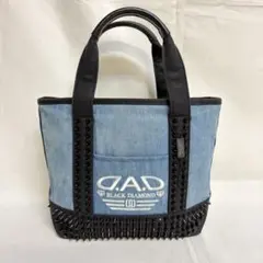 【1115M14】D.A.D ギャルソンブラックダイアモンド デニムトートバッグ