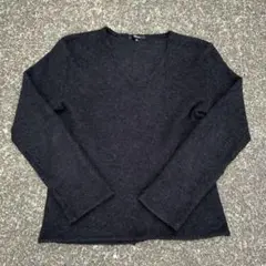 00s archive SHELLAC ニット セーター Vネック ダークコア