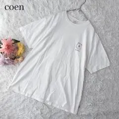 【M】コーエン　半袖Tシャツ　コーエンベアプリント　白　USAコットン　綿100のサムネイル