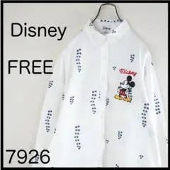 り*ん様 ★レア★DISNEY　ミッキー　長袖　シャツ　白　フリーサイズ　刺繍