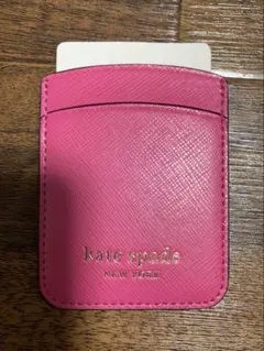 kate spade ピンク色　パスケース　アクセサリー ステッカー ポケット