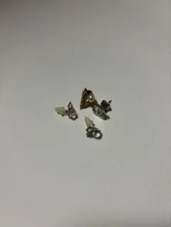 三角形デザイン シルバーピアス　セット