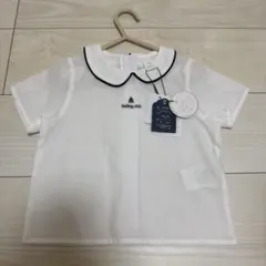 cottoli セーラー襟半袖シャツ　オフホワイト　80サイズ　綿100% 正装