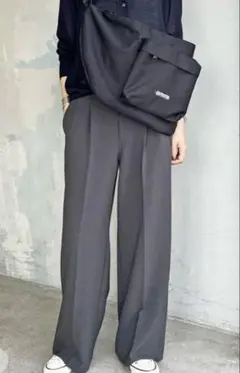 Spick & Span ダブルクロスツータックパンツ