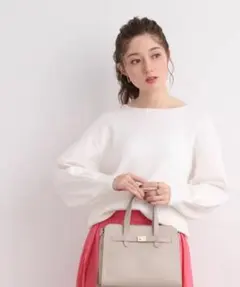 DRESKIP 【洗える】新品未使用 なめらかお袖タックニット長袖ニットサイズM