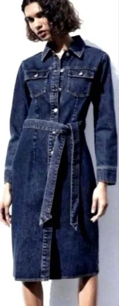 ZARA デニムワンピース　インディゴ　サイズXS 秋服 スカート