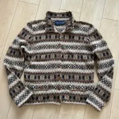 ラルフローレン　フェアアイル　ウールシルク混合　レディースカーディガン