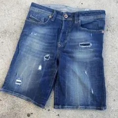 DIESEL デニムショートパンツ ダメージ加工 - メルカリ