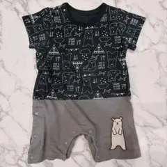 白くまさん柄 ロンパース