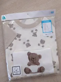 半袖パジャマ くま柄 さわやか素材 綿100% 幼児 腹巻きパンツ