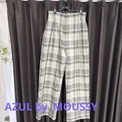 グレー系チェック ワイドパンツ　AZUL MOUSSY Mサイズ