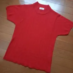 赤 半袖ニット Lサイズ
