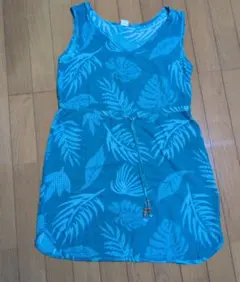 Palmwave Hawaii リーフ柄 ノースリーブワンピース M