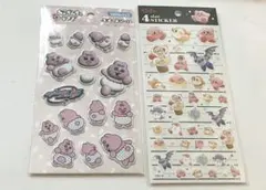 星のカービィ・おぱんちゅうさぎ 4サイズステッカー・ぷくっとシール 2枚セット