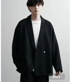 新品✨】Rocky Monroe ダブルテーラードジャケット L ブラック