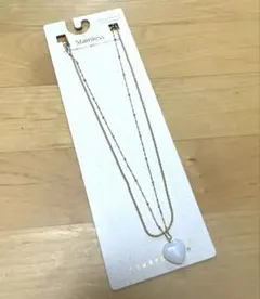 ローリーズファーム　ハートネックレス　ステンレス　ゴールド