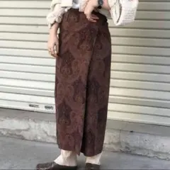 TODAYFUL ペイズリー Wラップ スカート