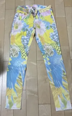 VERSACE】総柄 カジュアルパンツ ライムグリーン 42 | Mercari