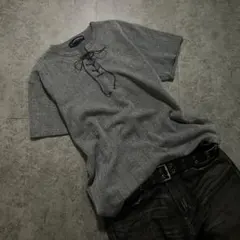 00s【archive】Y2K Lace-Up Short Top V系　お兄系