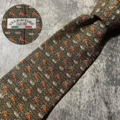 AN125 VALENTINO CLAUDIO オレンジ ブラウン シルクのサムネイル