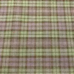 先染め生地（黒×紺×緑のチェック柄ツイル）