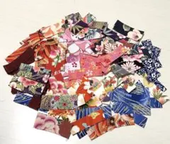 ハンドメイド　布シール　ファブリックシール 和風 和柄 100枚＋オマケ数枚
