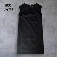 【美品】Liala×PG ノースリーブ Iラインワンピース S膝丈 黒