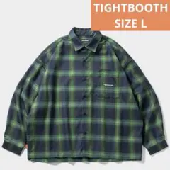 TIGHTBOOTH オンブレ チェックシャツ グリーン Lサイズのサムネイル