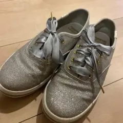 ケイトスペード　シルバーグリッターカジュアルスニーカー