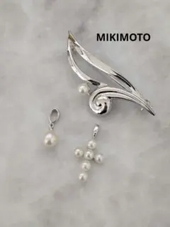 MIKIMOTO ブローチ ペンダント 3点セット SVのサムネイル
