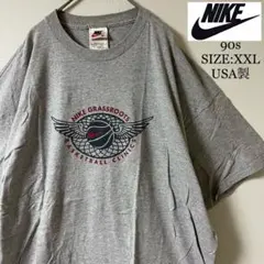 90s NIKE（ナイキ）ウイングロゴ プリントtシャツ/XXL/グレー/USA