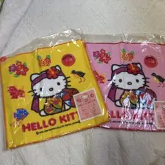 新品未使用品　沖縄限定　サンリオ　ハローキティ　ハンカチ　ご当地キティ