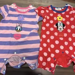Disney baby ロンパース 2点セット 80cm ミニー　デイジーのサムネイル