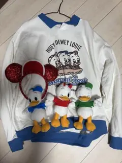 ヒューイ デューイ ルーイ トレーナー【青】ぬいぐるみ カチューシャ