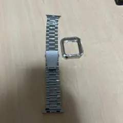 極美品42mm ステンレススチールバンド シルバー