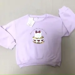 130cm 裏起毛女の子リバーシブルスパンコールトレーナー　新品