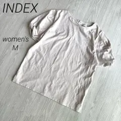 【インデックス】パフスリーブ 半袖カットソー ベージュ M 大人フェミニン 美品のサムネイル
