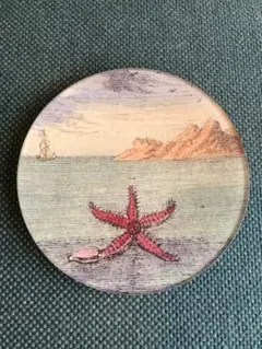 ジョンデリアン　JOHN DERIAN　デコパージュ　プレート 海