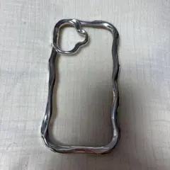iPhone16 BeBling うねうね　iFace シルバー