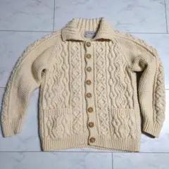 【美品】インバーアラン 3A ランバーカーディガン ホワイト